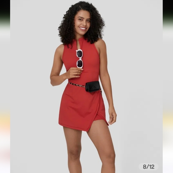 NWT $45 Halara Zipper Racerback Split Side Pocket 2-Piece Mini Dress Size S - Picture 4 of 12